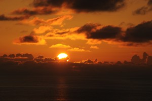 長崎市の夕日