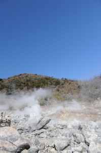 雲仙の温泉で